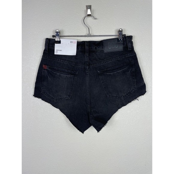 Urban Outfitters BDG 27 Cheeky Denim Shorts High Rise Cutt Off Washed Black - Picture 6 of 11